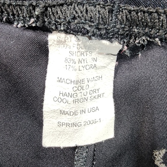 Terry Cycling WOMENS SZ M Bike Wrap Skirt Skort Pink Hula Girl Print VINTAGE Y2K - Picture 10 of 15